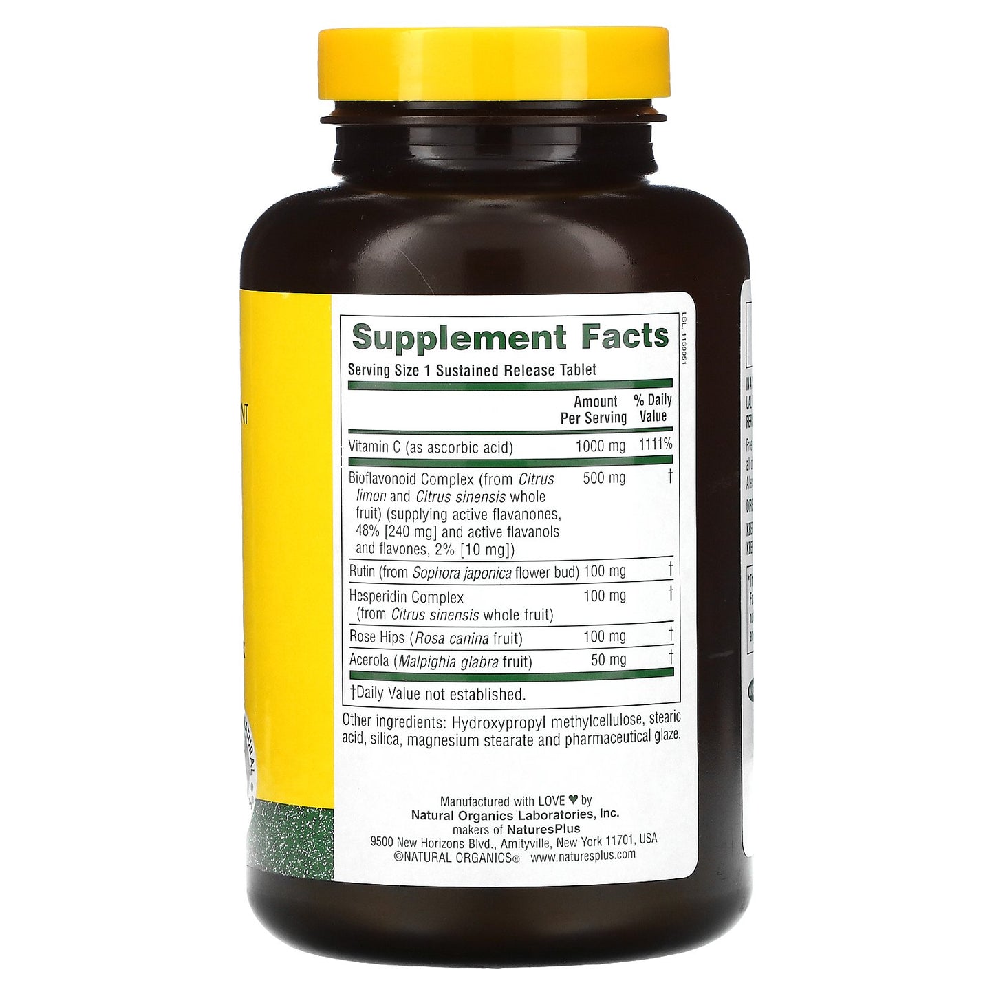 Natures Plus Super C Complex Sustained Release, 180 tabs.