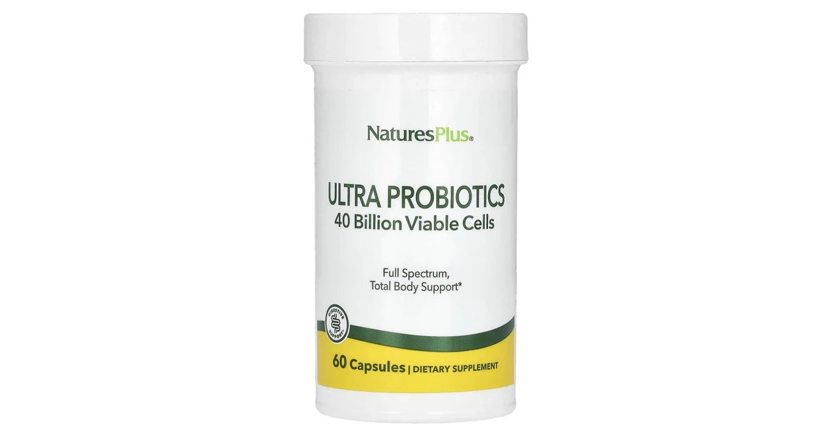 Natures Plus Ultra Probiotics - 40 Billion Live Cells/12 Strains (vcaps), 60 caps.