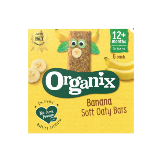 Organix Goodies Organic Soft Oaty Bars - Banana, 6 x 23 g.