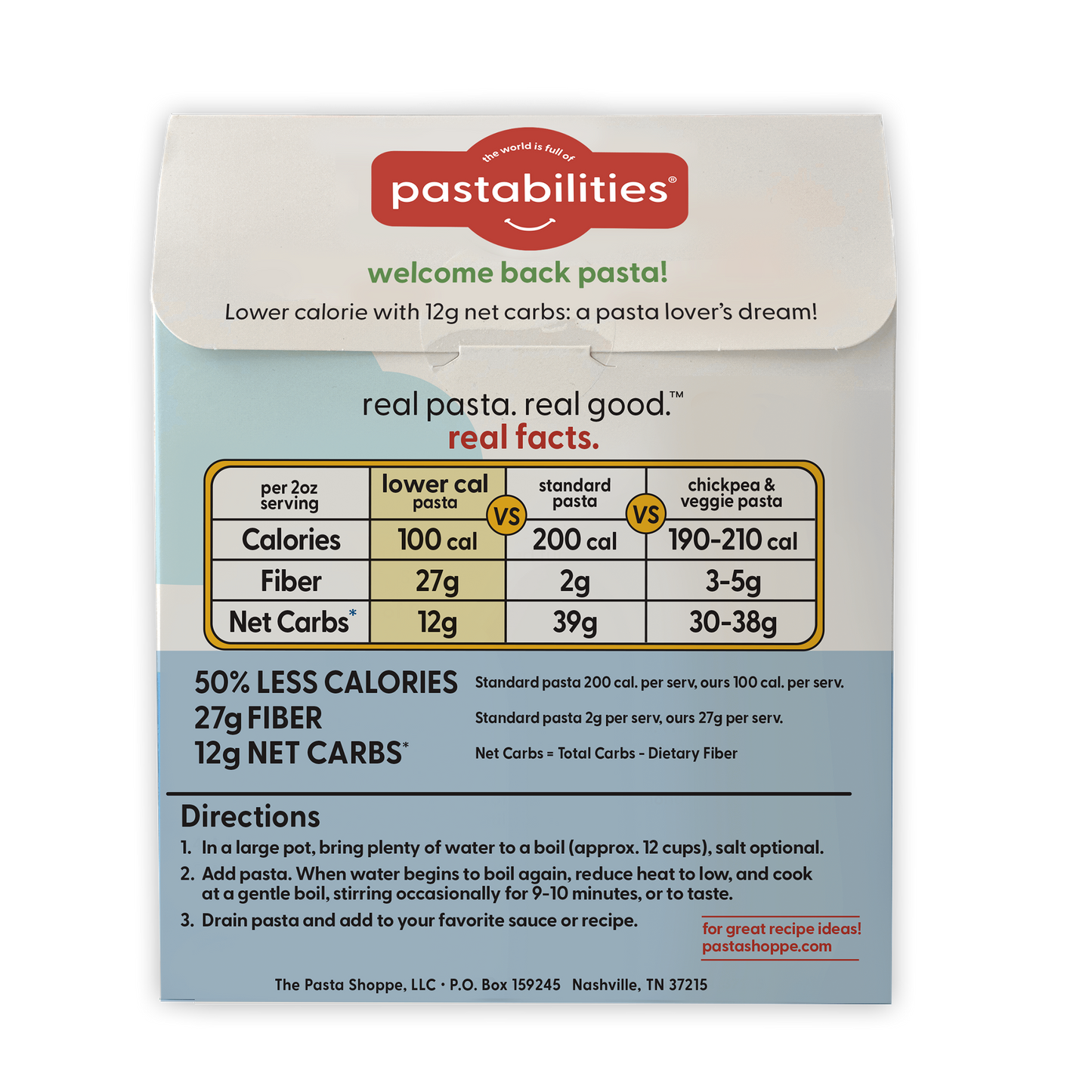 Pastabilities Lower Cal Pasta Penne Shaped, 226g
