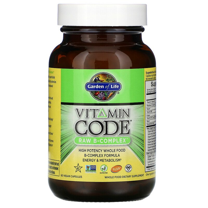 Garden of Life Vitamin Code Raw B-Complex, 60 vcaps.