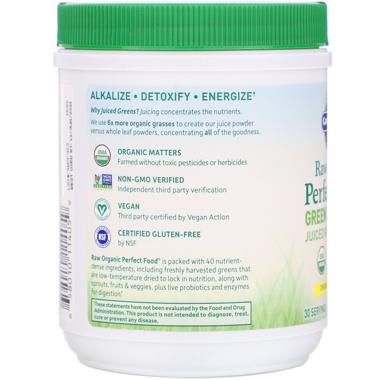 Garden of Life Perfect Food Raw - Organic (Powder), 209 g.
