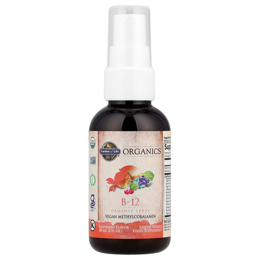 Garden of Life mykind Organics B12 Spray- Raspberry, 58 ml.