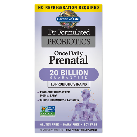 Garden of Life Dr. Formulated PROBIOTICS Once Daily Prenatal, 30 Vcaps.
