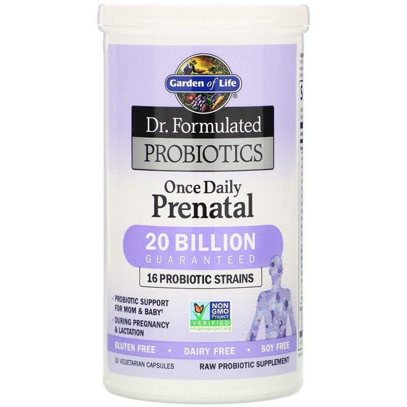 Garden of Life Dr. Formulated PROBIOTICS Once Daily Prenatal, 30 Vcaps.