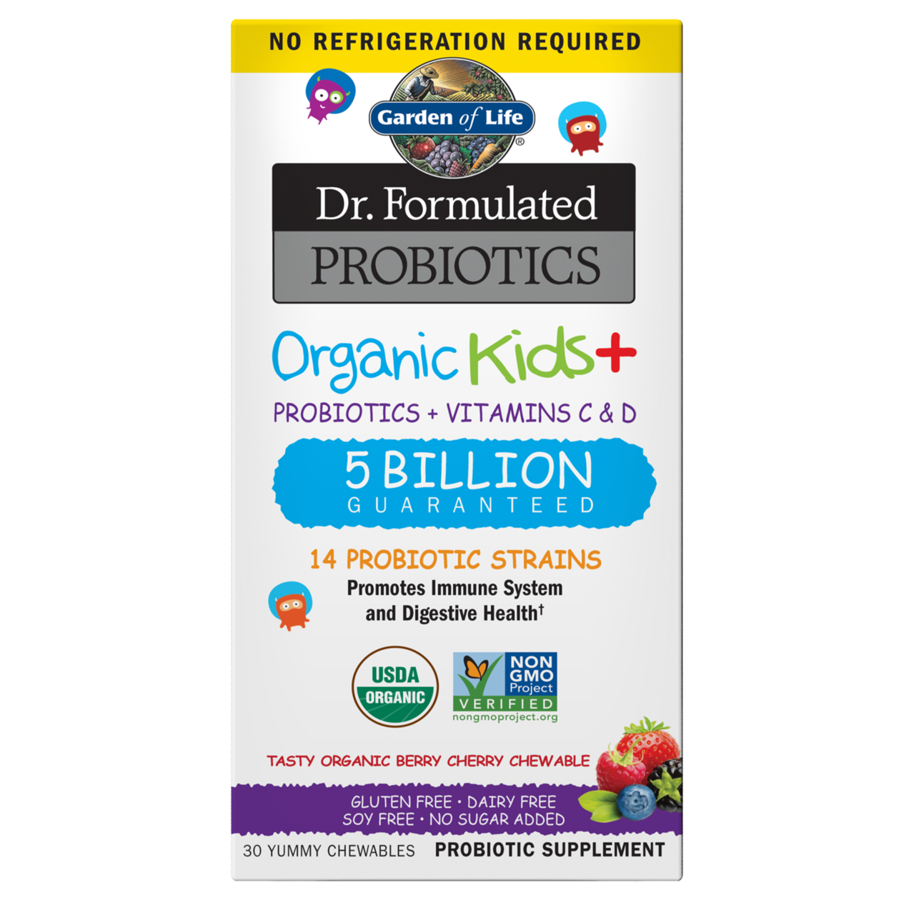 Garden of Life Dr. Formulated Probiotics Organic Kids Chewables, 30 tabs