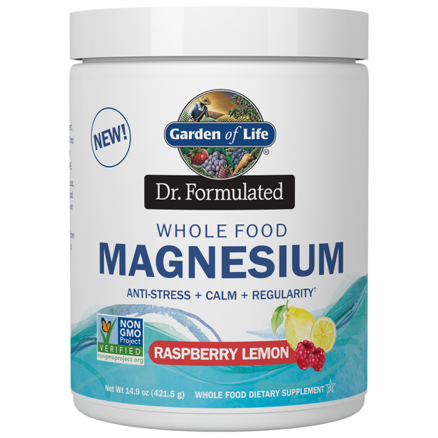 Garden of Life Dr. Formulated Magnesium Powder- Raspberry Lemon, 425.1 g.