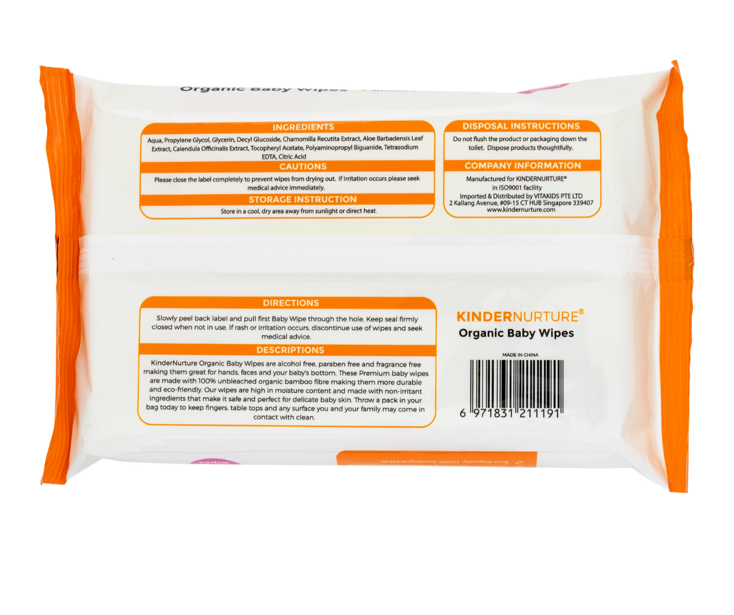 Carton Deal - KinderNurture Organic Baby Wipes, 40 wipes