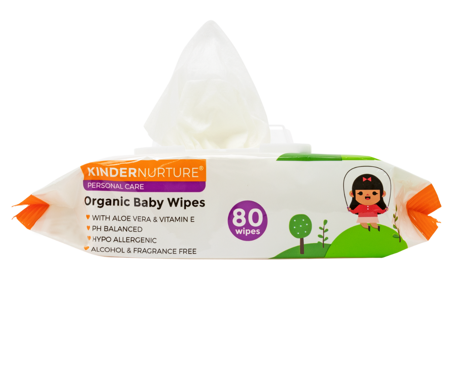 Carton Deal - KinderNurture Organic Baby Wipes, 80 wipes