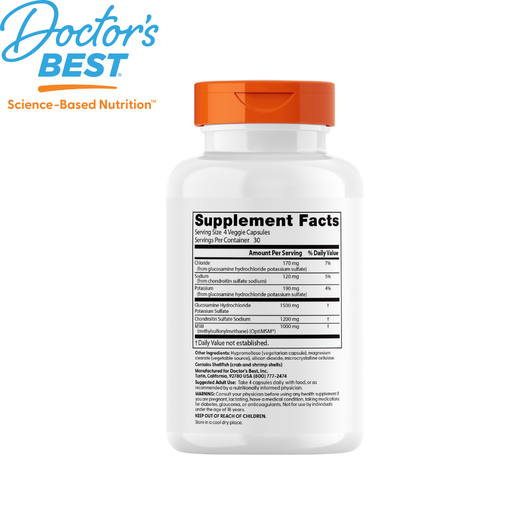 Doctor's Best Glucosamine Chondroitin MSM, 120 caps
