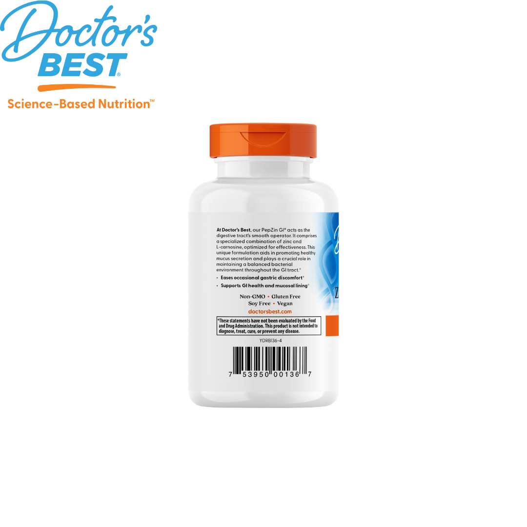 Doctor's Best Zinc Carnosine Complex with PepZin GI, 120 vcaps