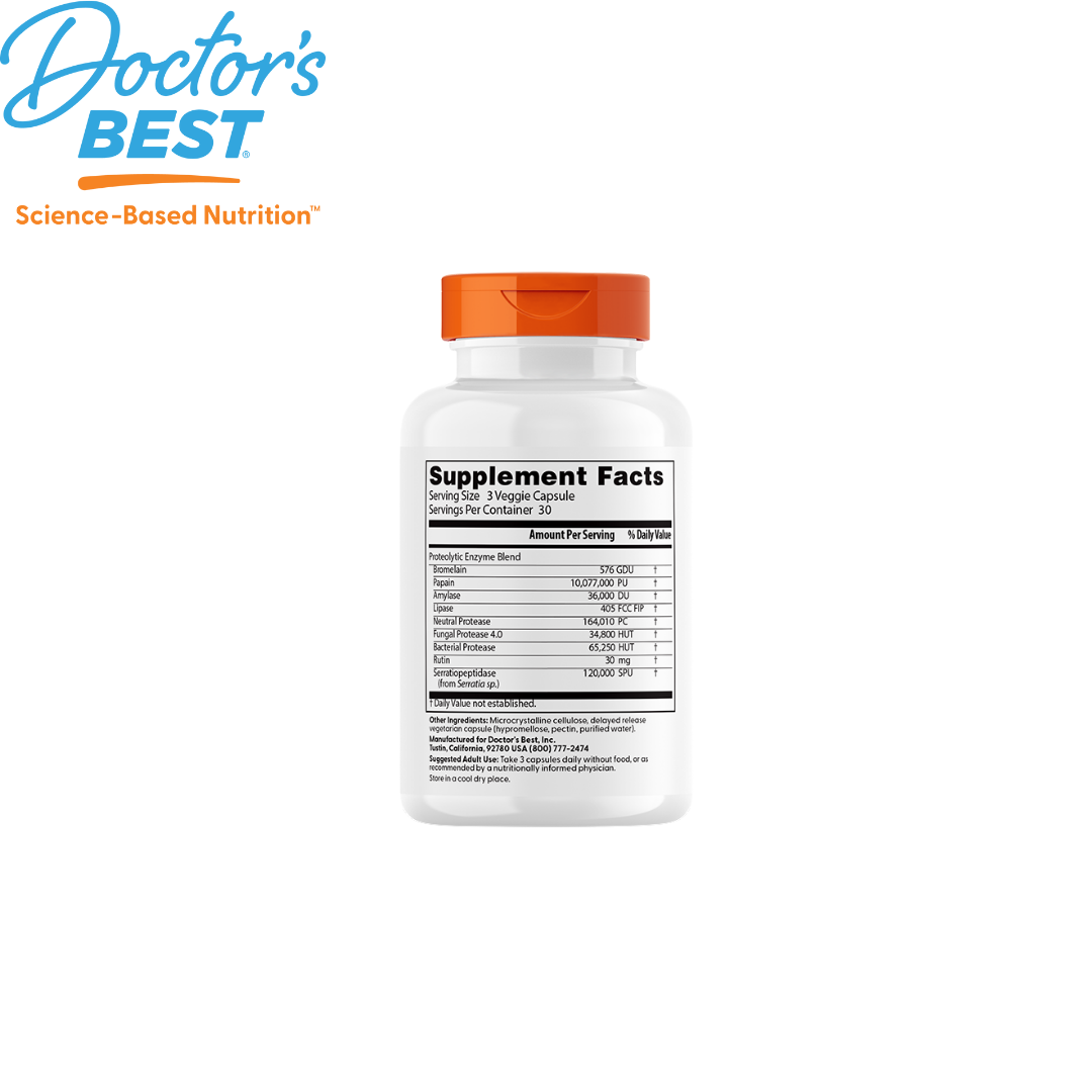 Doctor's Best Proteolytic Enzymes, 90 vcaps