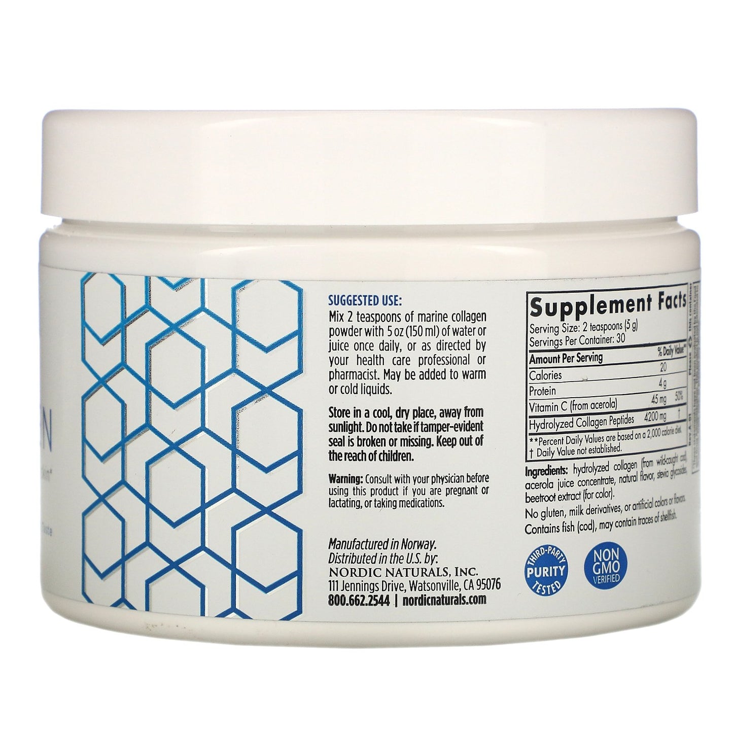 Nordic Naturals Marine Collagen, 150g