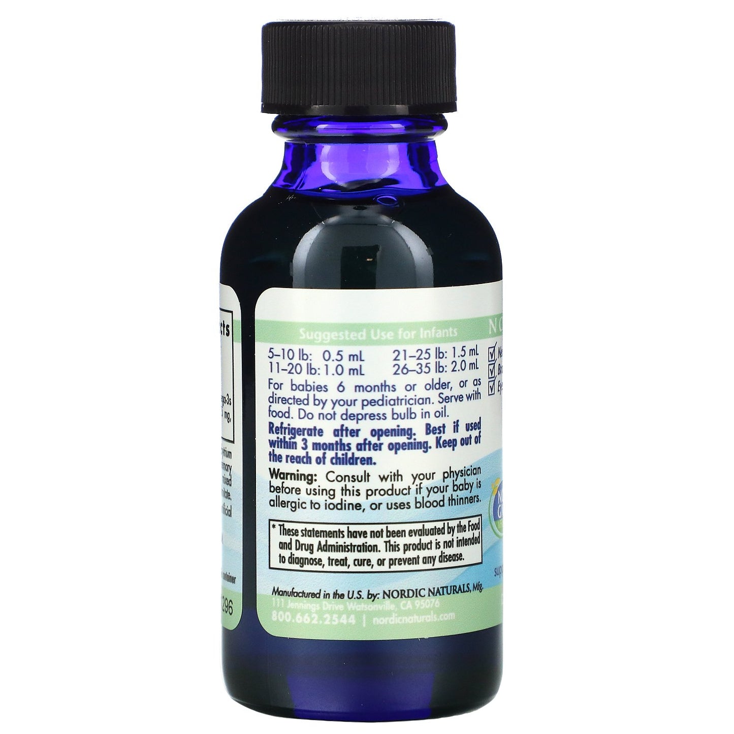 Nordic Naturals Baby's DHA Vegetarian - Unflavored, 30 ml.