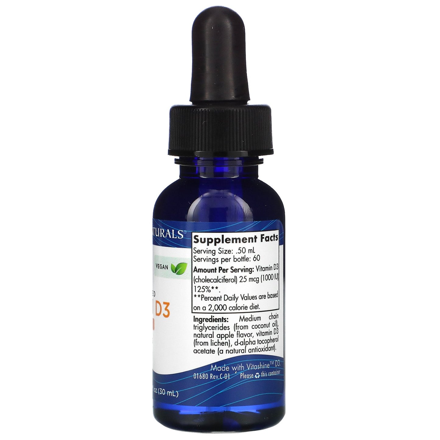 Nordic Naturals Vitamin D3 Vegan - Apple, 30 ml.