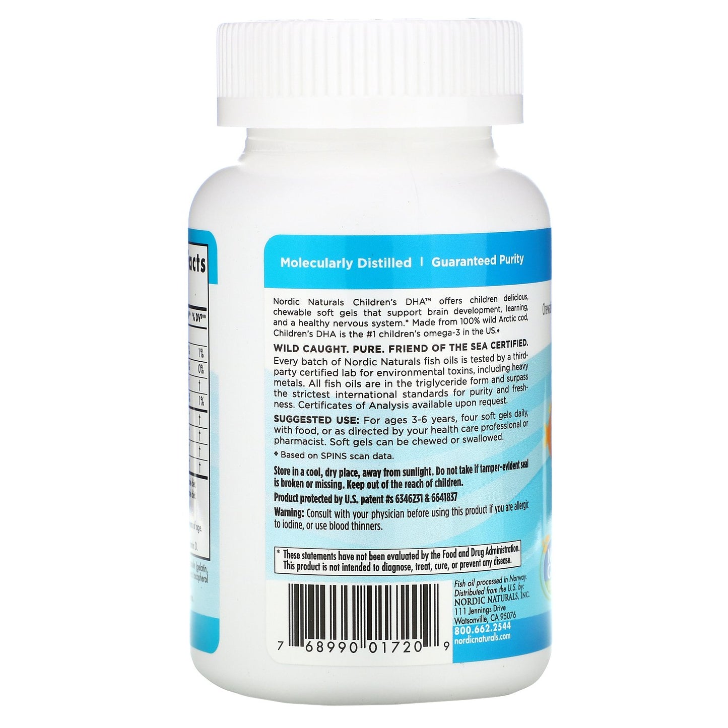 Nordic Naturals Children's DHA 250 mg - Strawberry, 180 sgls.