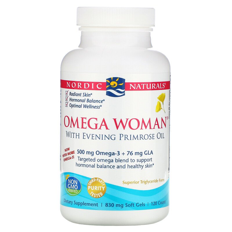 Nordic Naturals Omega Woman 500 mg - Lemon, 120 sgls.