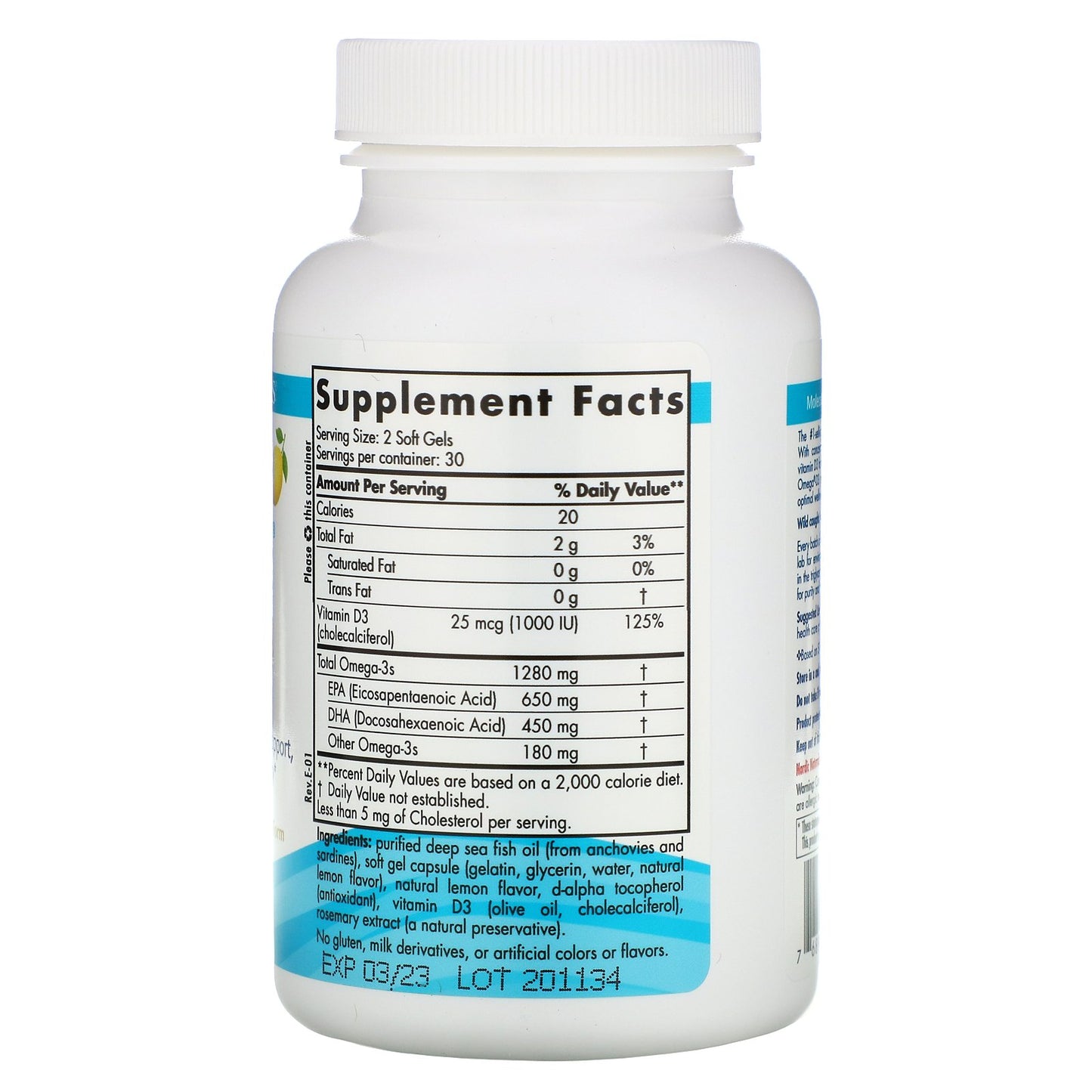 Nordic Naturals Ultimate Omega-D3 1000 mg - Lemon, 60 sgls.