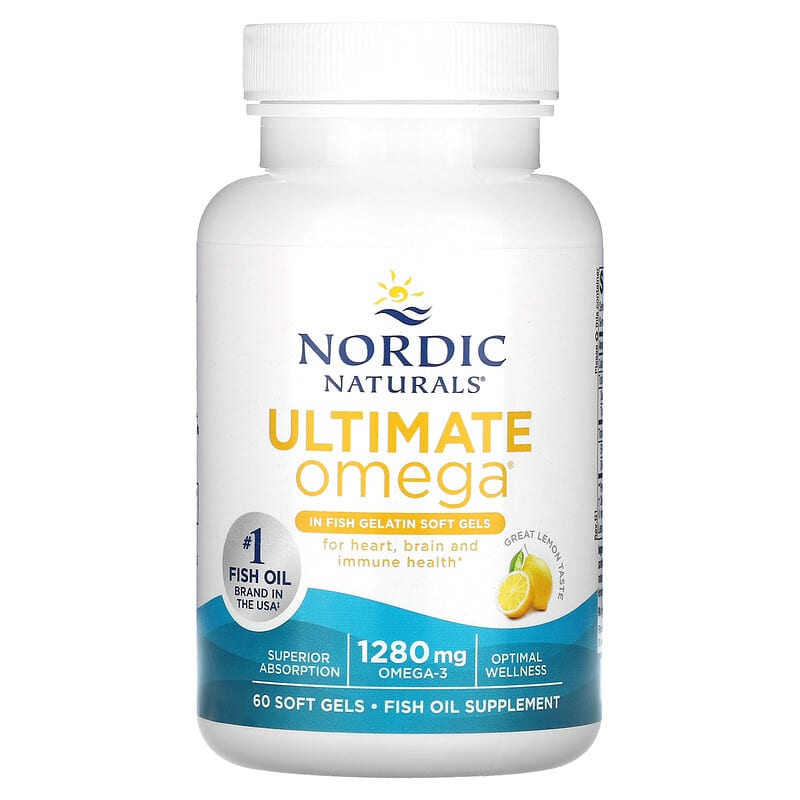 Nordic Naturals Ultimate Omega 1000 mg Fish Gelatin - Lemon, 60 sgls.