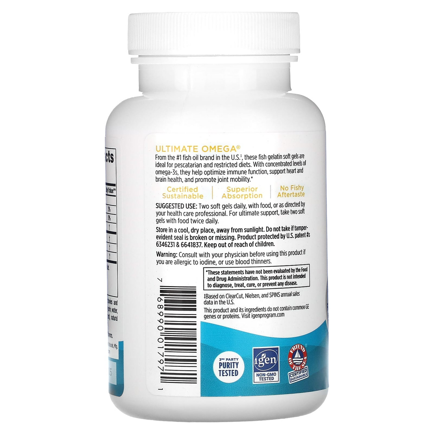 Nordic Naturals Ultimate Omega 1000 mg Fish Gelatin - Lemon, 60 sgls.