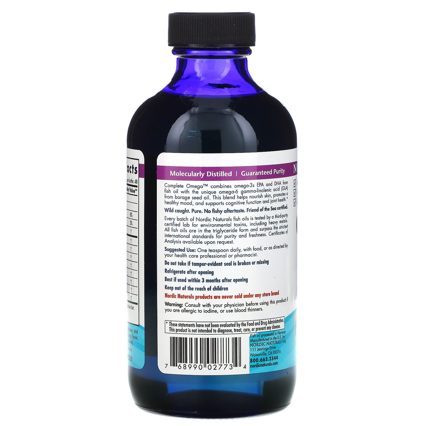 Nordic Naturals Complete Omega Liquid - Lemon, 237 ml.