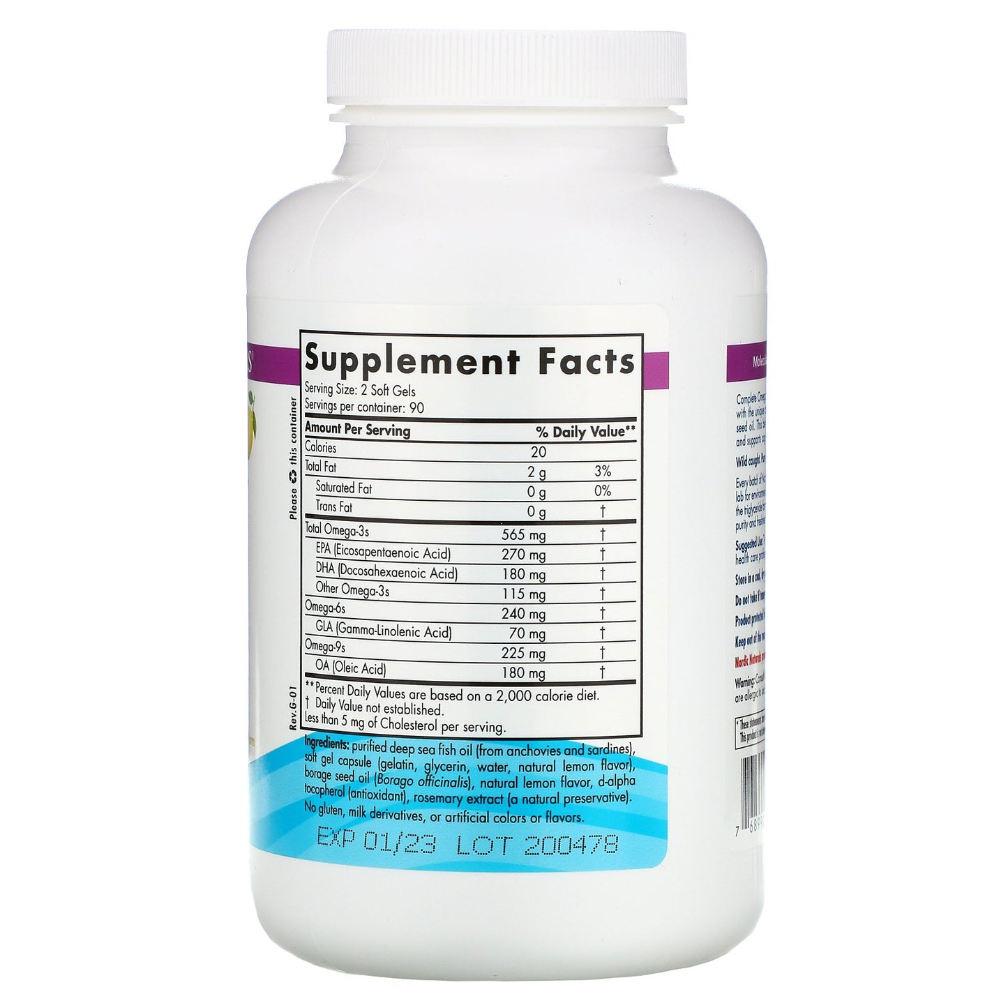 Nordic Naturals Complete Omega 1000 mg - Lemon, 180 sgls.