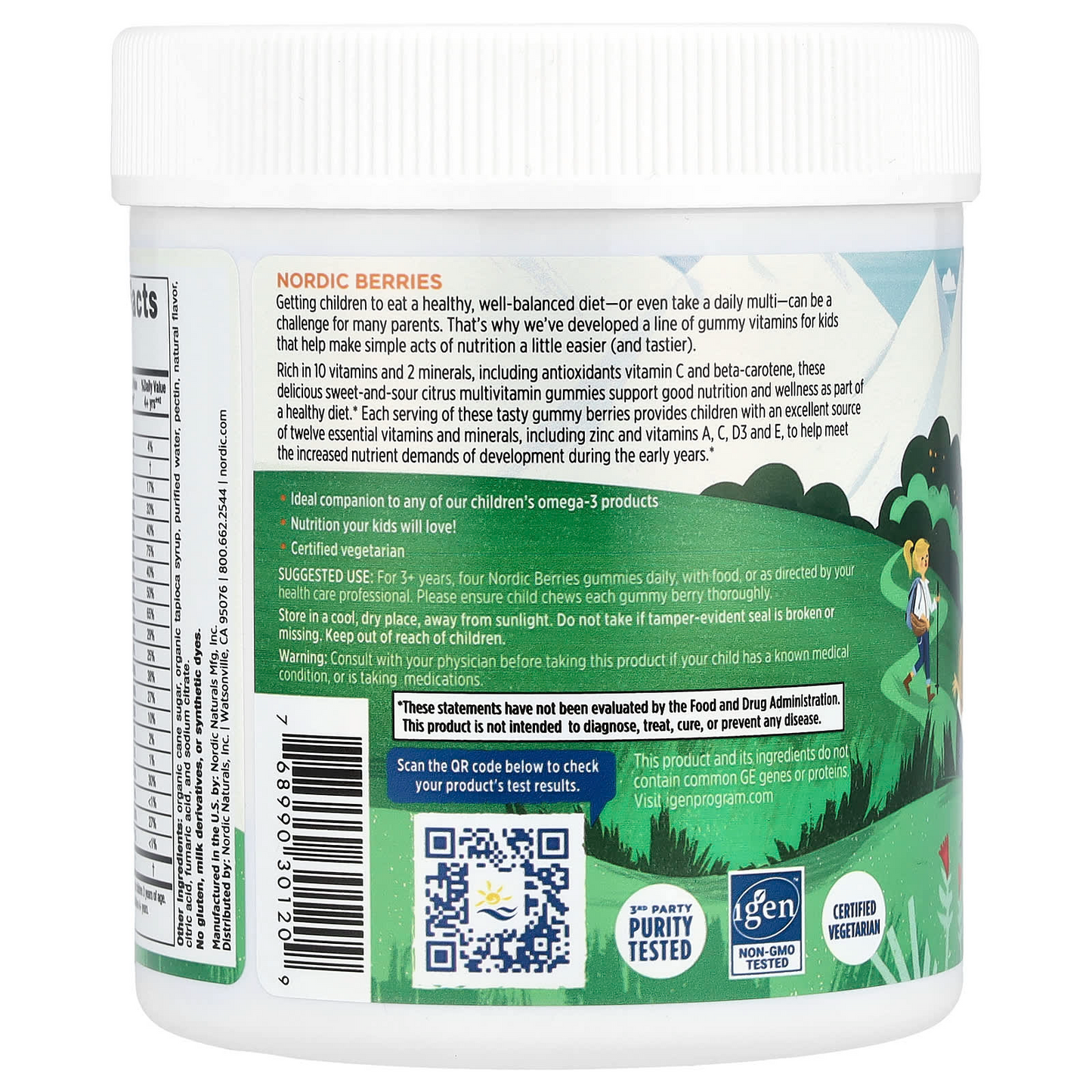 Nordic Naturals Nordic Berries Multivitamin Gummies - Citrus, 120 berries.
