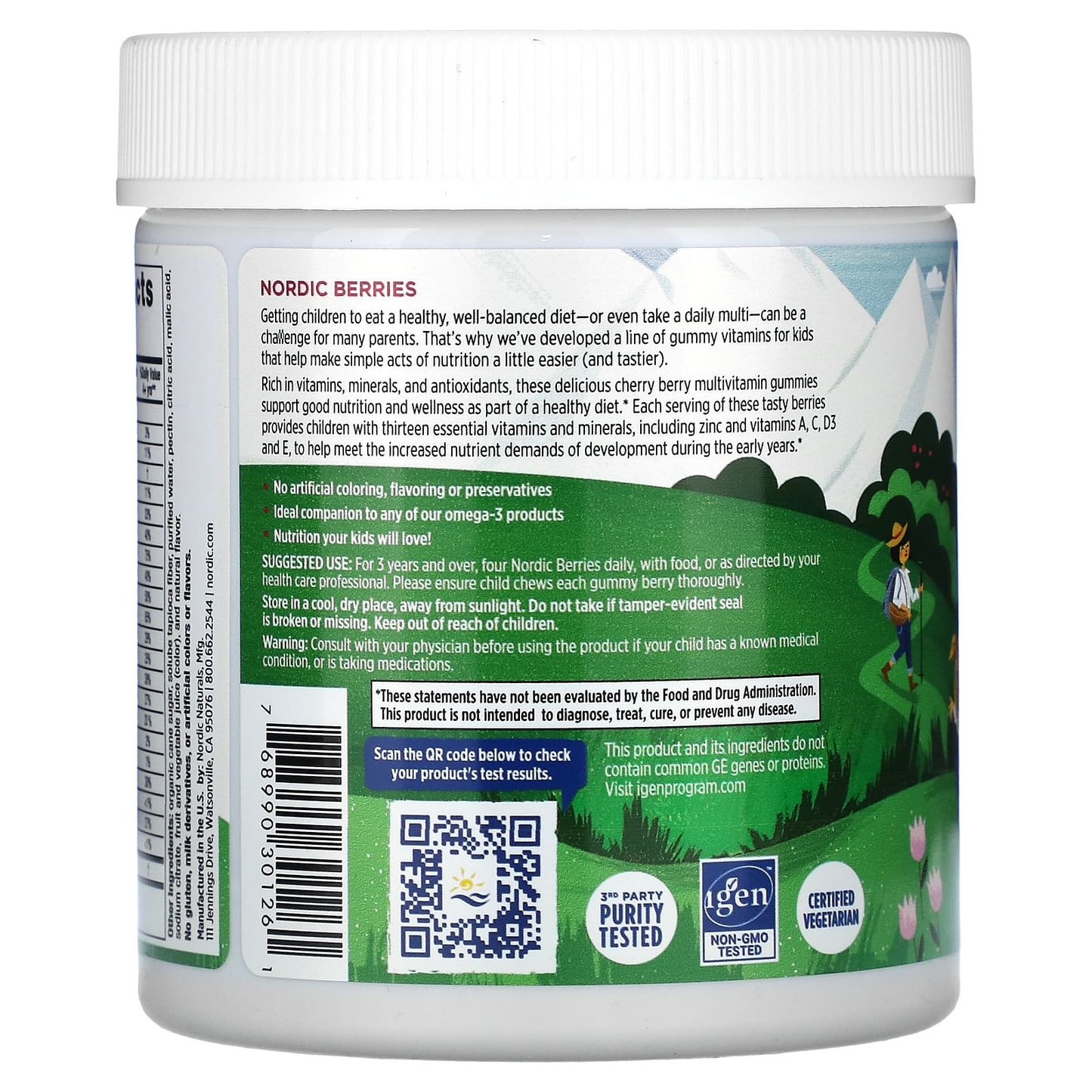 Nordic Naturals Nordic Berries Multivitamin Gummies - Cherry Berry, 120 berries.