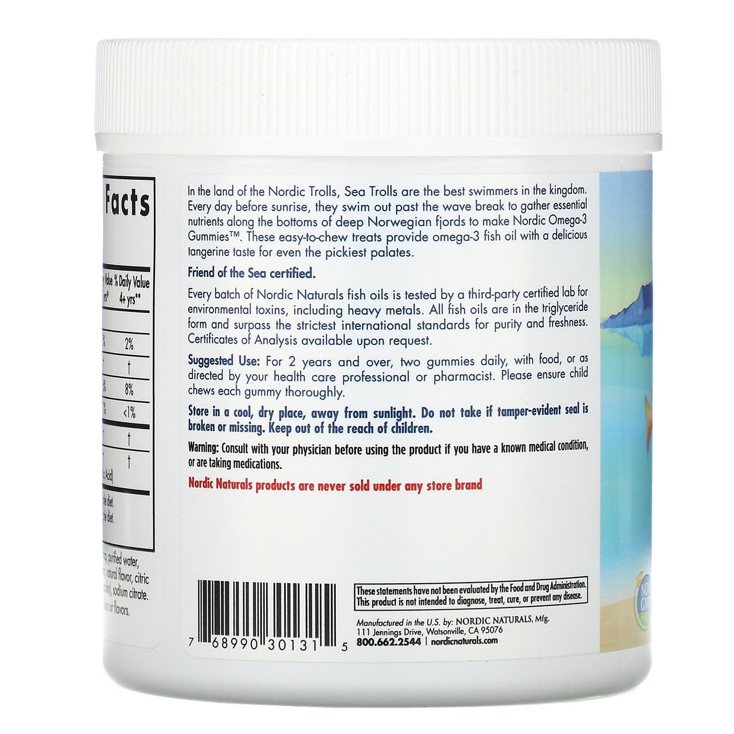 Nordic Naturals Nordic Omega-3 Gummies - Tangerine, 120 gums.