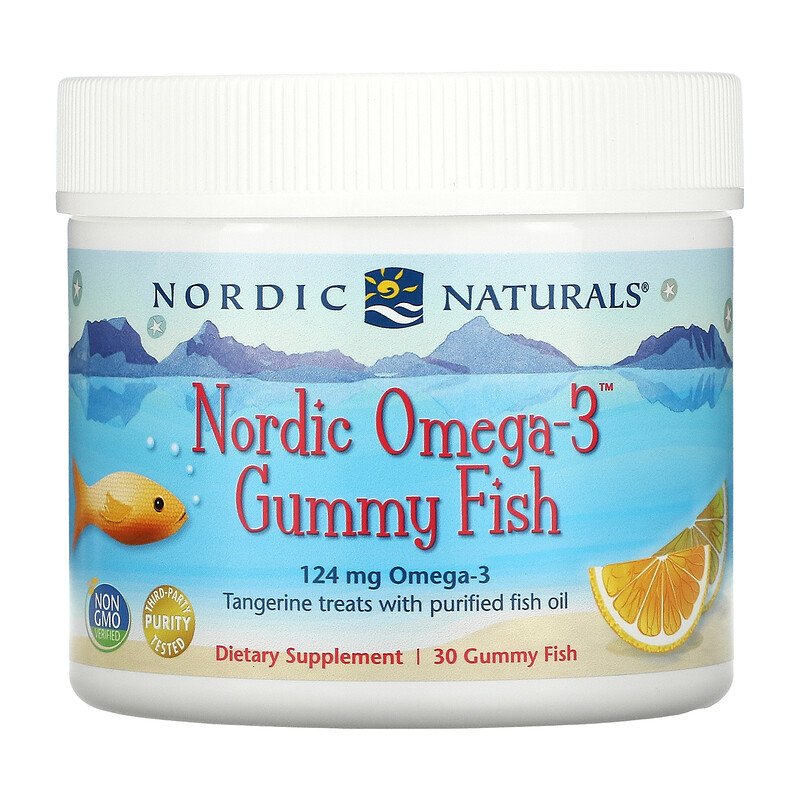 Nordic Naturals Nordic Omega-3 Gummy Fish - Tangerine, 30 gums.