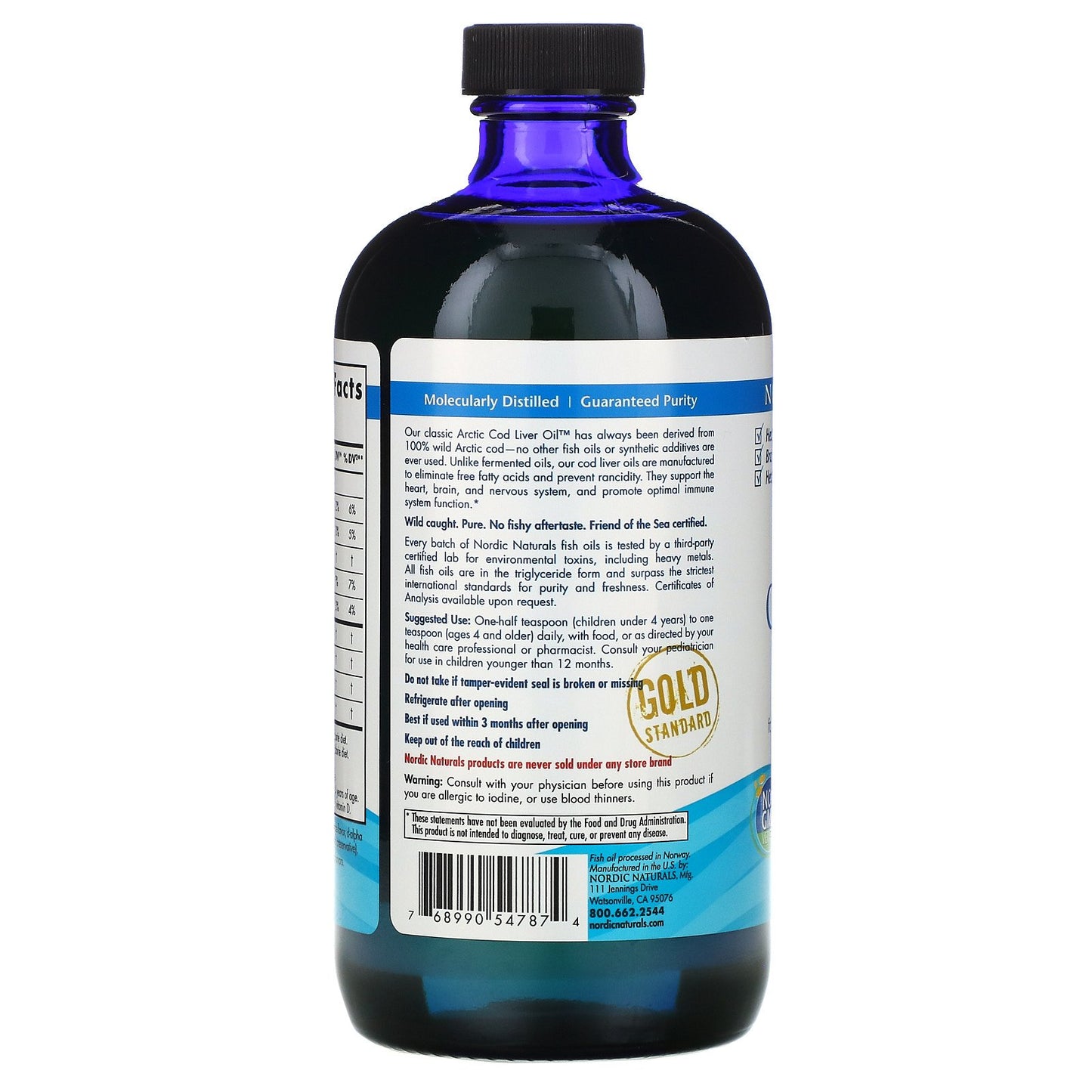 Nordic Naturals Arctic Cod Liver Oil - Orange, 473 ml.