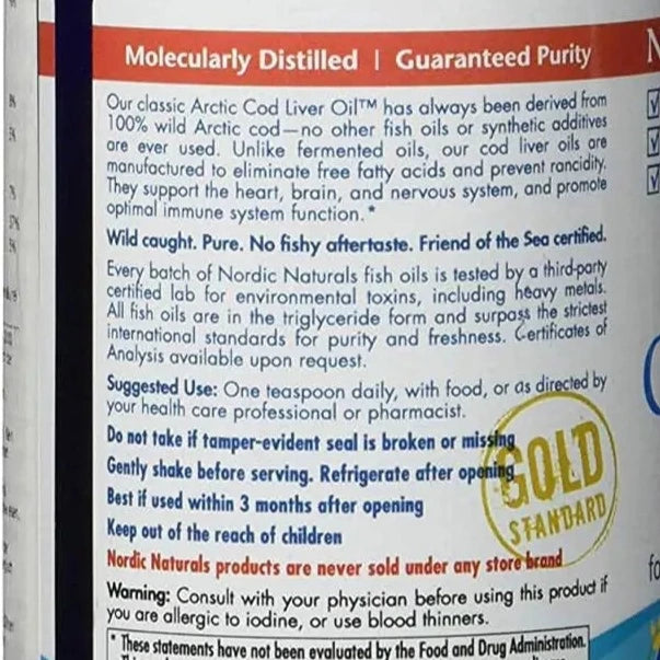 Nordic Naturals Arctic Cod Liver Oil - Strawberry, 237 ml.