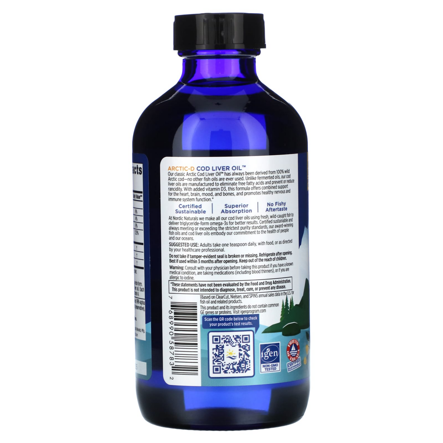 Nordic Naturals Arctic-D Cod Liver Oil - Lemon, 237 ml.