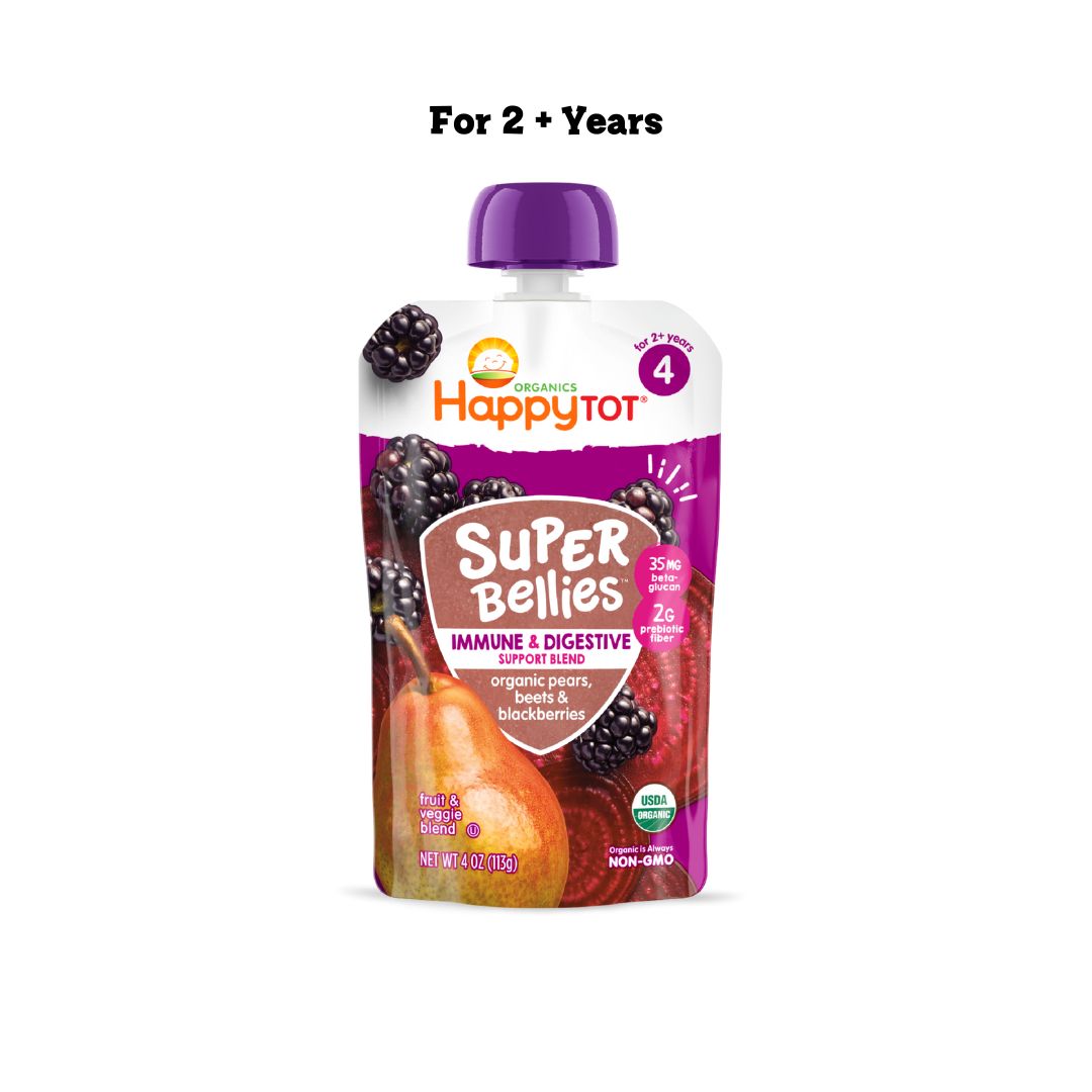 Happy Family Happy Tot Super Bellies- Pears, Beets & Blackberries, 113g.