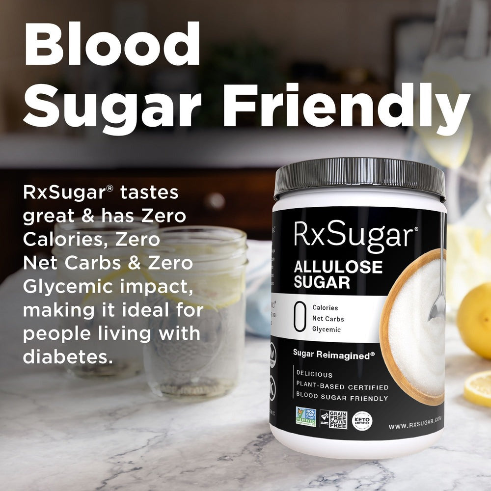 RxSugar Allulose Sugar Canister, 454 g.