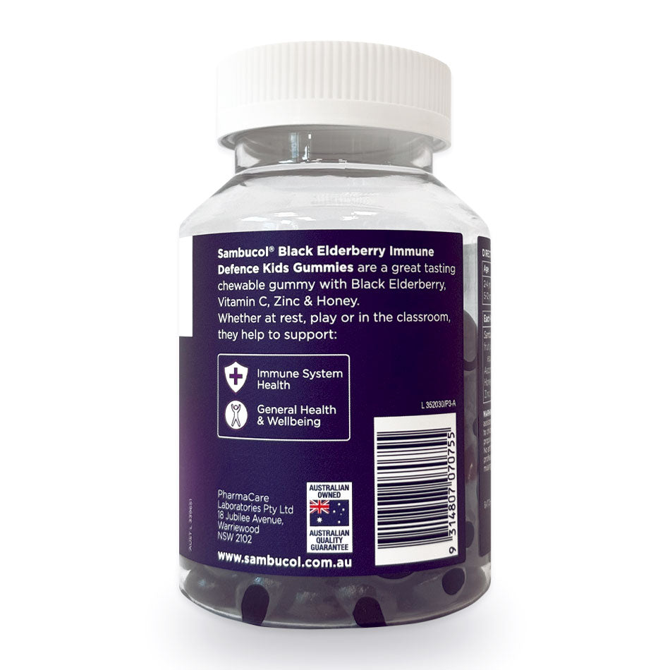 Sambucol Kids Immunity Gummies (AUS Version), 120 gums.
