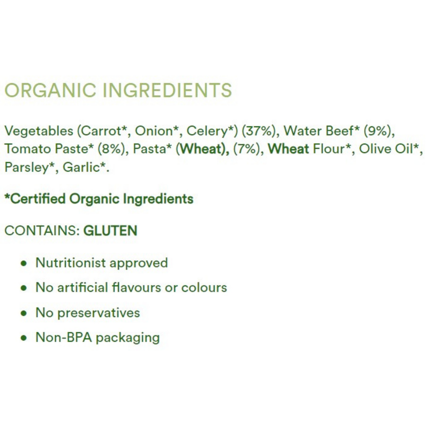 Only Organic Beef Bolognese Pasta, 220g (1-5 years)