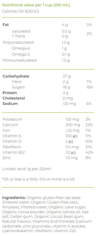 Natur-a Oat Beverage - Chocolate (Organic), 946 ml.