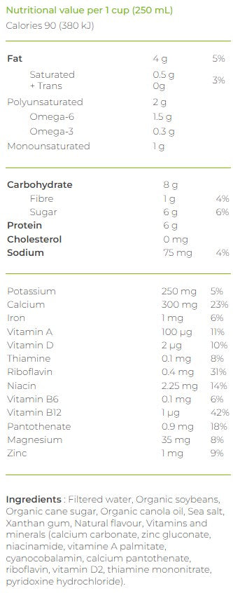 Natur-a Enriched Soy Beverage - Original (Organic), 946 ml.