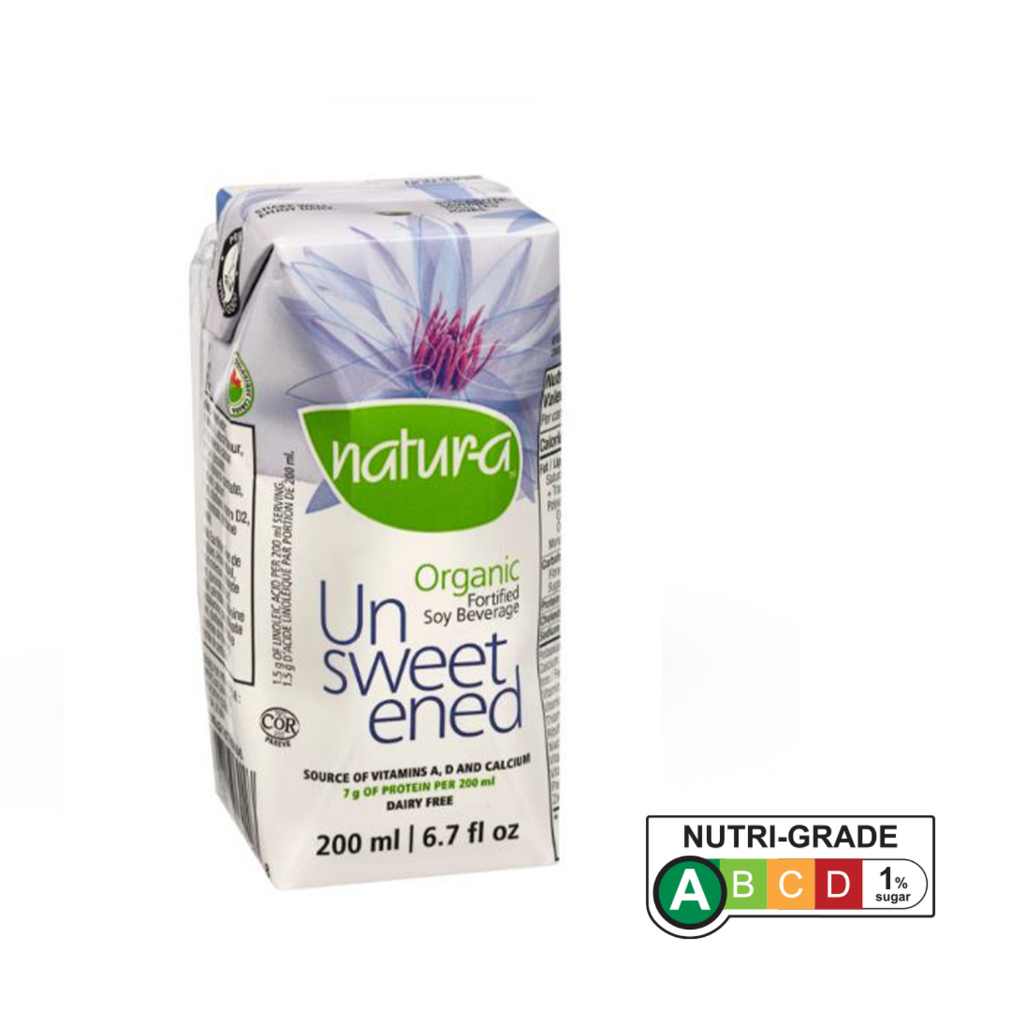 [Case of 24] Natur-a Enriched Soy Beverage - Unsweetened (Organic), 200 ml. (Expiry: 24/05/2024)