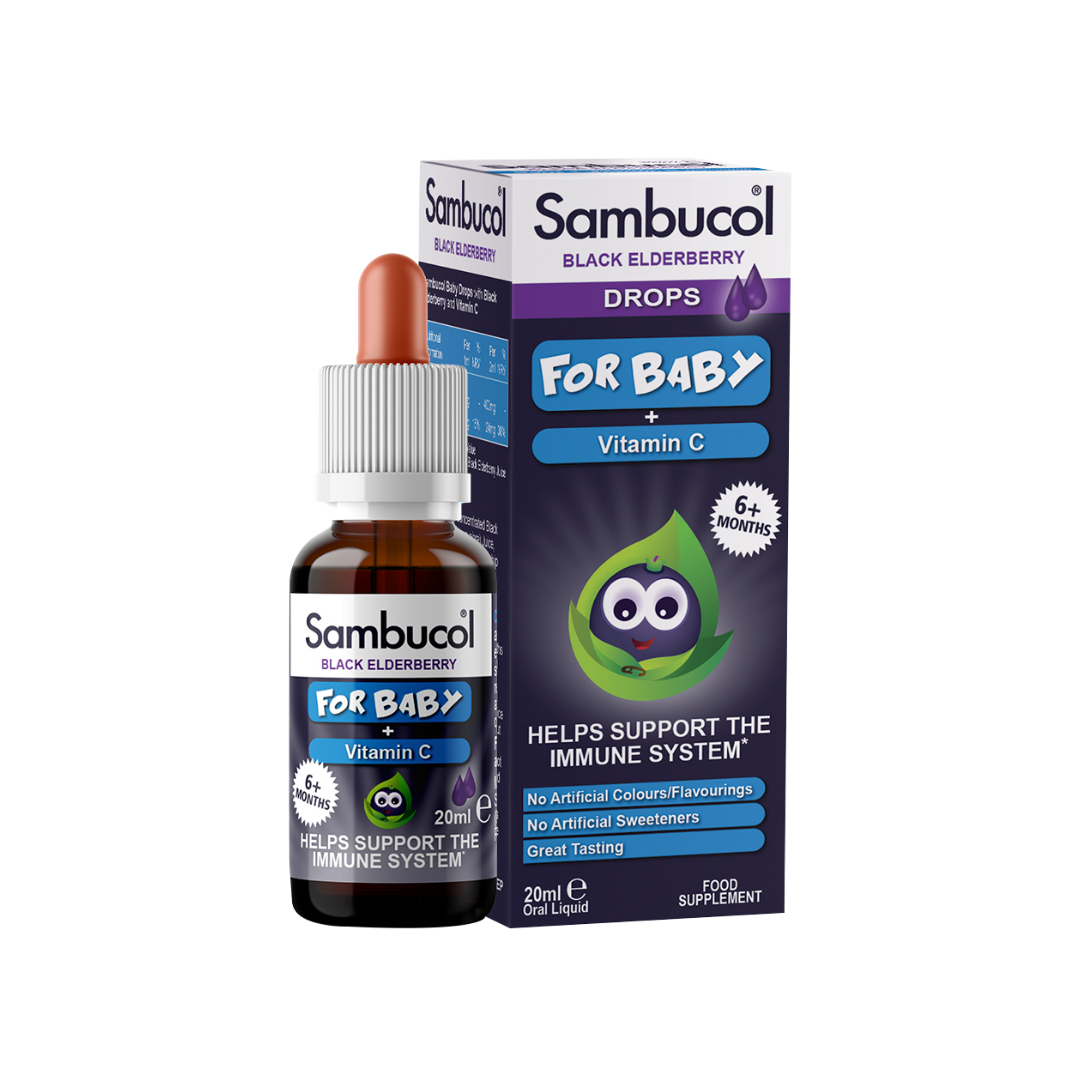 Sambucol Black Elderberry Drops for Baby, 20 ml.