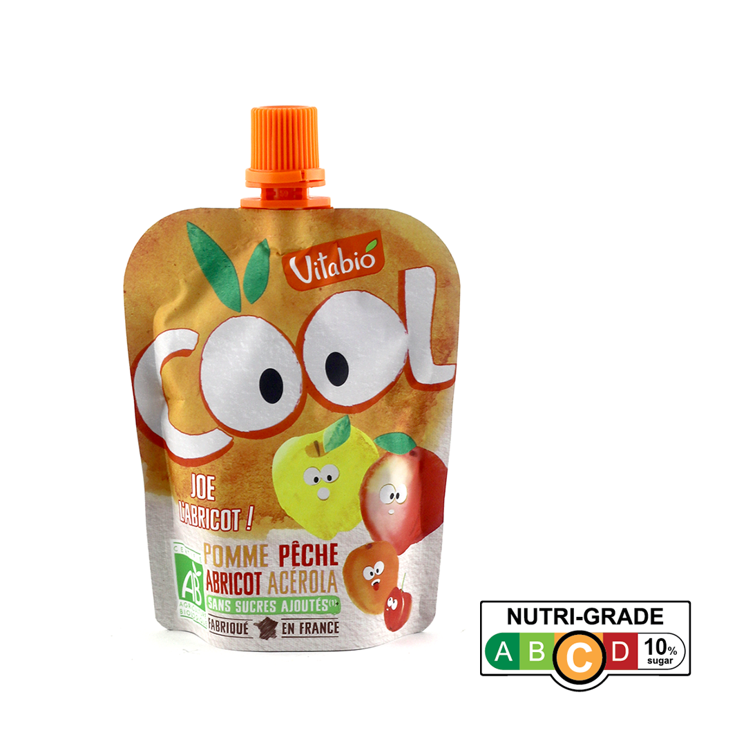 Vitabio Cool Fruits Apple-Peach-Apricot Organic Smoothie, 90 g