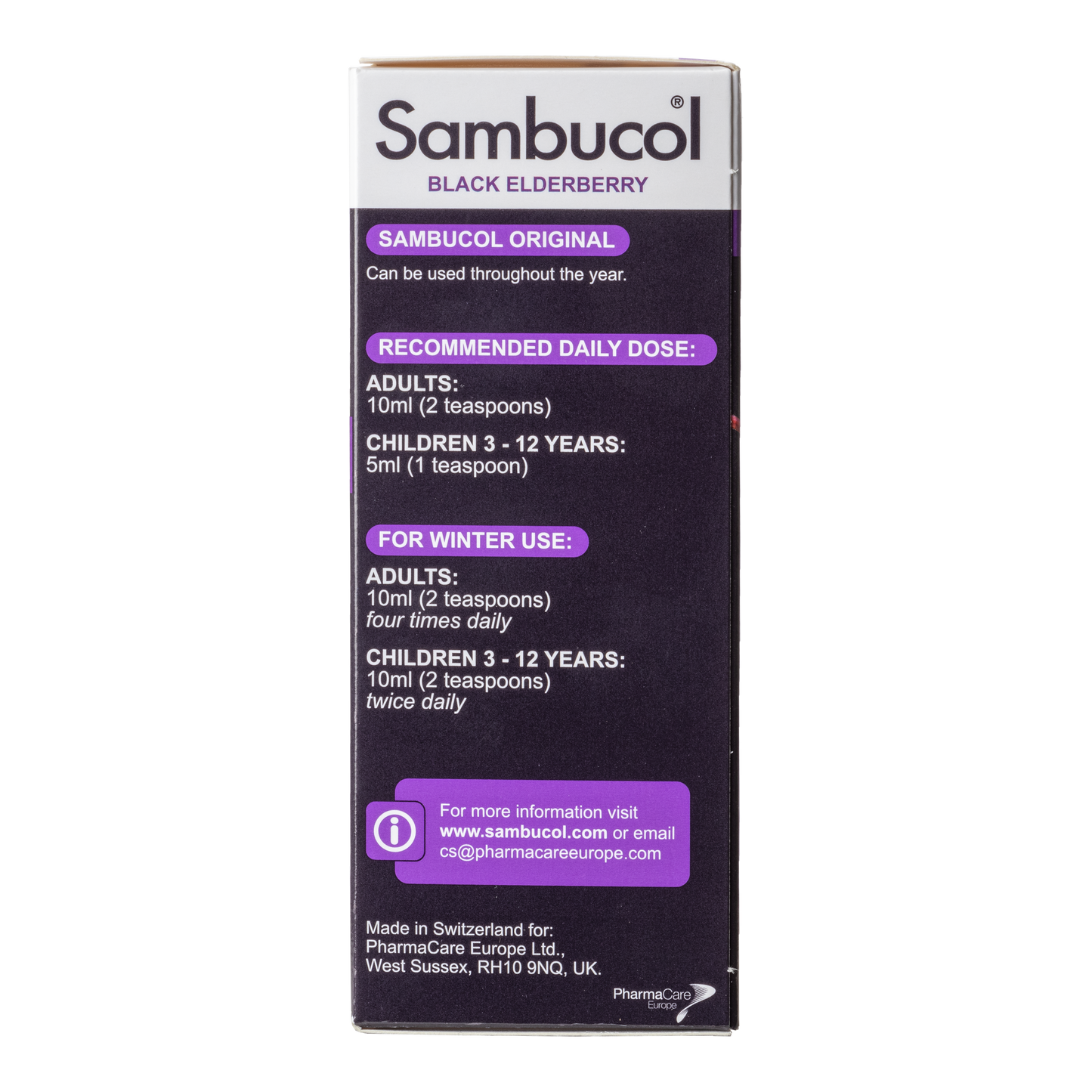[25% Off Bundle Deal] 3 x Sambucol Regular/Original (UK Version), 120 ml.