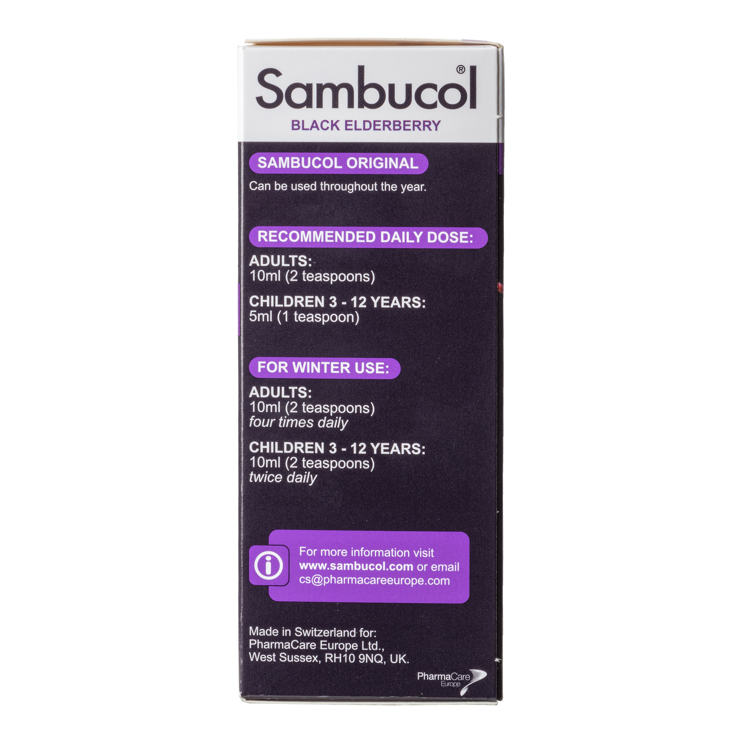 Sambucol Regular/Original (UK Version), 120 ml. *Authorised Exclusive Distributor