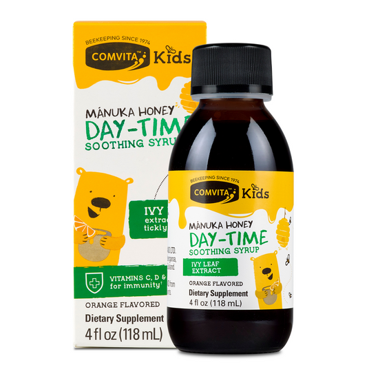 Comvita Kids Day-Time Soothing Syrup- Orange Flavour, 118 ml.
