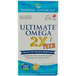 Nordic Natural Ultimate Omega® 2X Teen, 60 softgels-NaturesWisdom