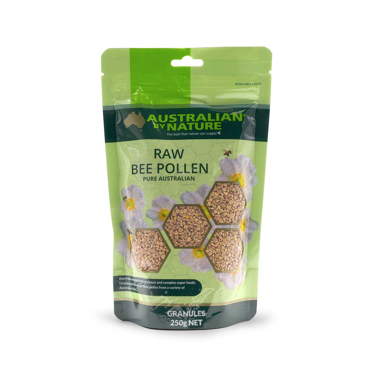 Australian By Nature Raw Bee Pollen Granules, 250 g.