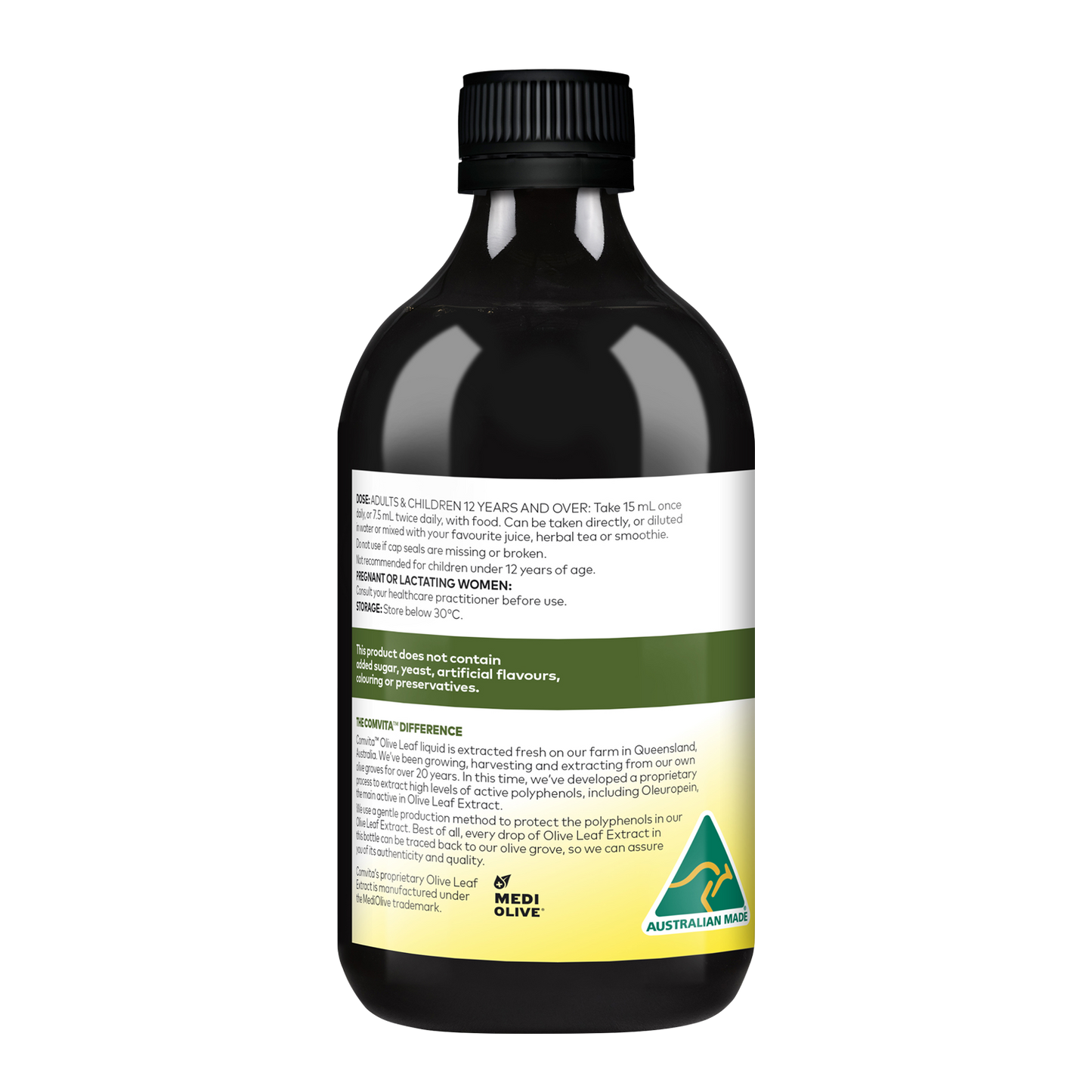 Comvita Olive Leaf Extract - Natural Flavor, 500 ml.