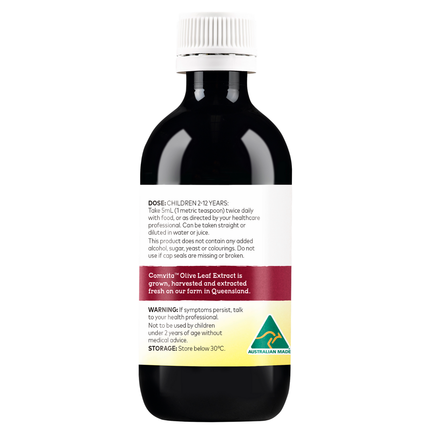 Comvita Olive Leaf Extract for Children - Mixed Berry Flavor, 200 ml.