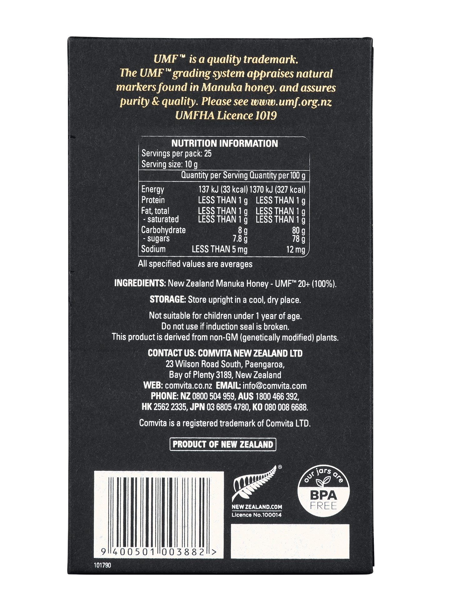 Comvita Manuka Honey UMF™ 20+, 250 g.